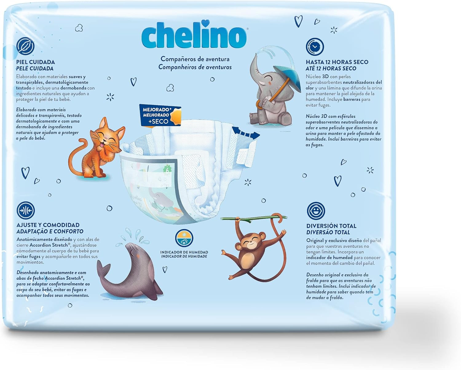 Pannolini Indas Fashion & Love XL, taglia 6 (17-28 kg), 27 pezzi