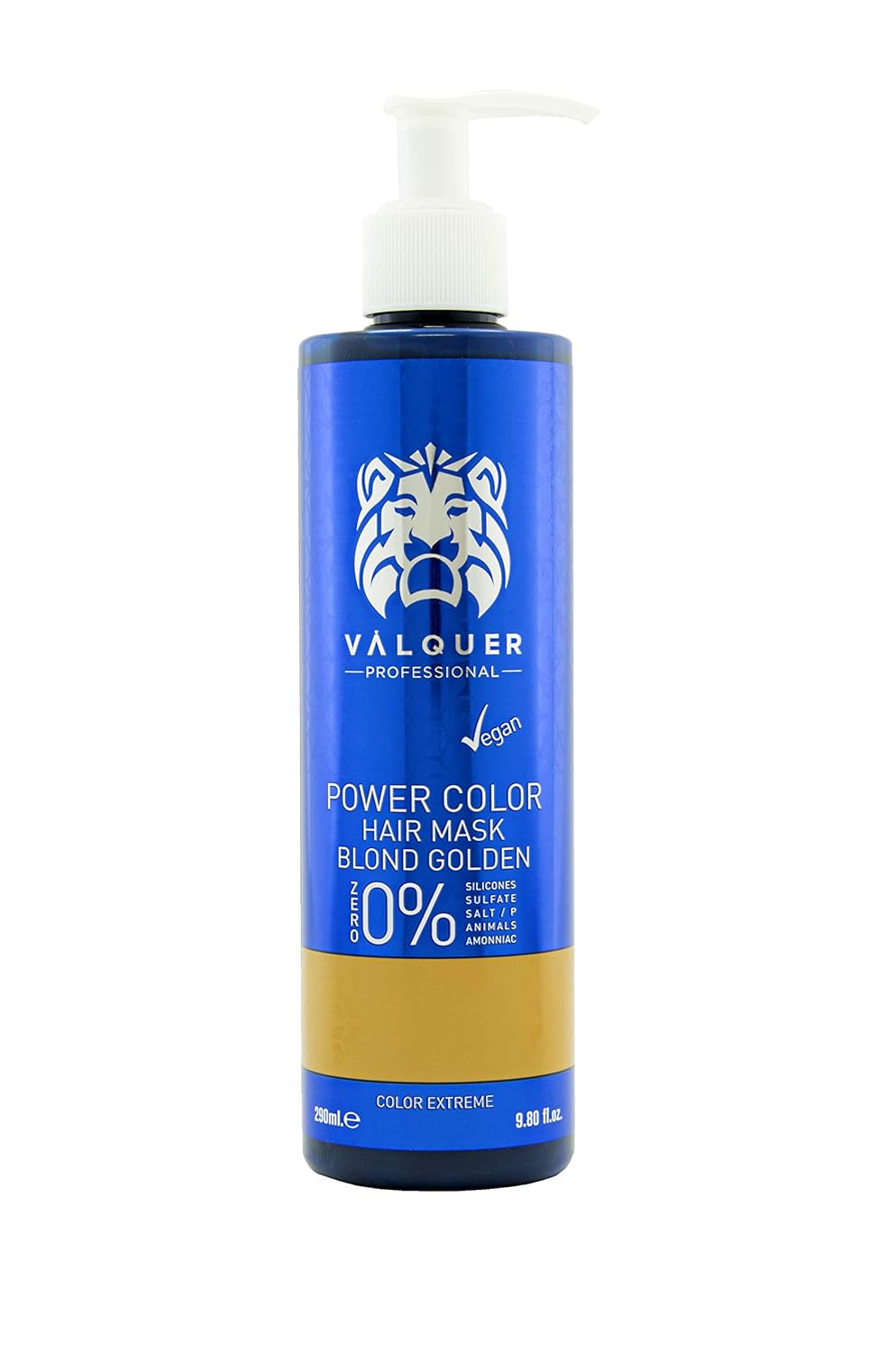 Valquer Professional Mask Power Culoare păr vopsit. Vegan și fără sulfați (păr blond auriu) Intensificator de culoare pentru păr - 275 ml Masca de par Naty Shop Titlu implicit