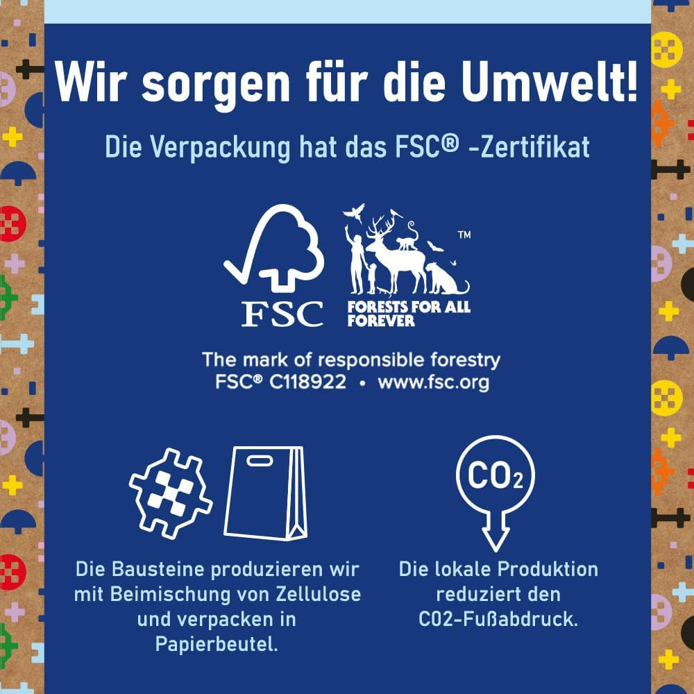 Connect Trefl Bausteine Set Basic Boy - 70 Bausteine in Verschiedenen Formen, Kreatives Spielzeug für Erwachsene und Kinder ab 4 Jahren