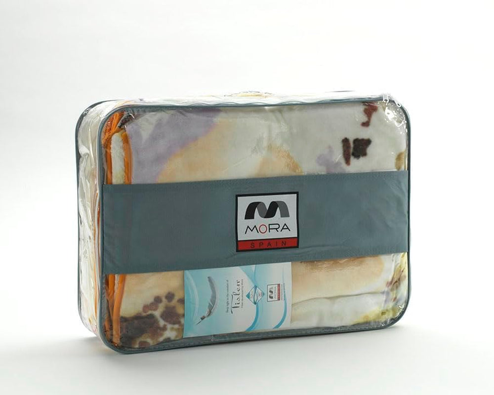 Coperta Stampata, Grande Volume, 100% Poliestere, 450 G/M², Morbida, Per Autunno/Inverno, Design Harmony N10, 170 X 240 Cm, Per Letti 90/105 Cm, Piumini e Trapunte Grigie Naty Shop