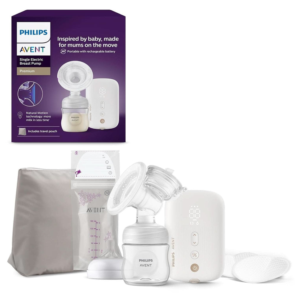 Elektronische Philips Avent Einzelmilchpumpe Premium - Mit Natural Motion Technologie, Wiederaufladbarem Akku, Timer-Anzeige (Modell SCF396/31) Accessori Alimentazione e Allattamento Bebe Naty Shop