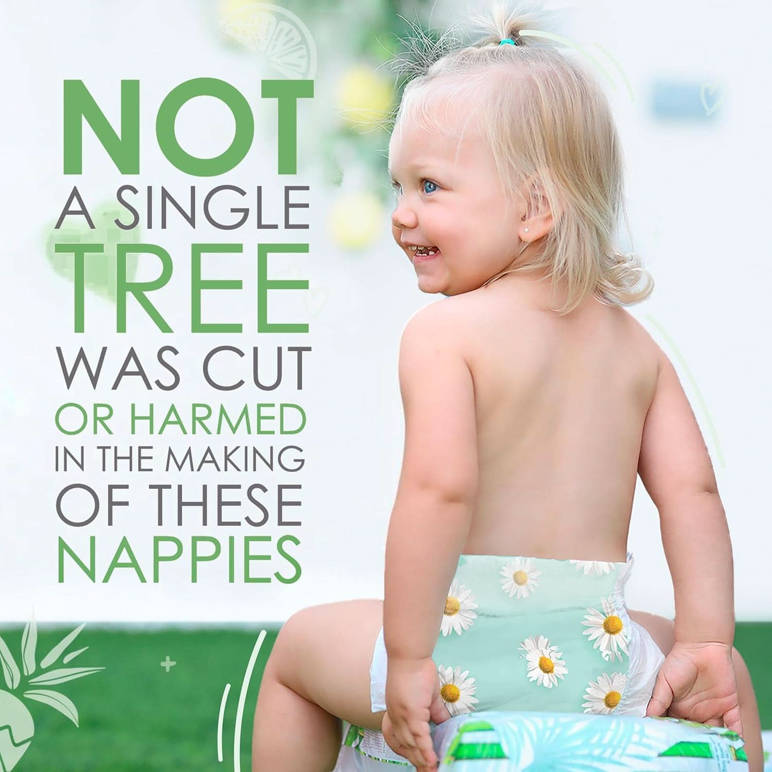 Pannolini Pureborn Eco bambù organico, taglia neonato (fino a 5 kg), ecologici, ipoallergenici, ultra morbidi, con indicatore di umidità, varie stampe Mother and Baby Naty Shop