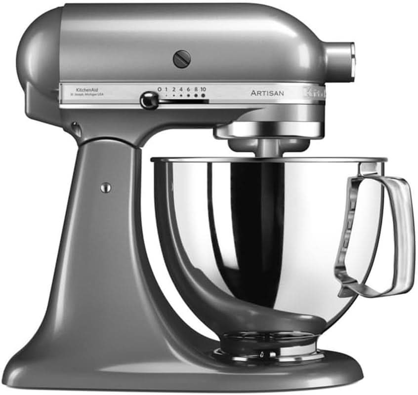 KitchenAid Artisan 5KSM125EER Robot da cucina, 300 W, 4,8 L Naty Shop Argento