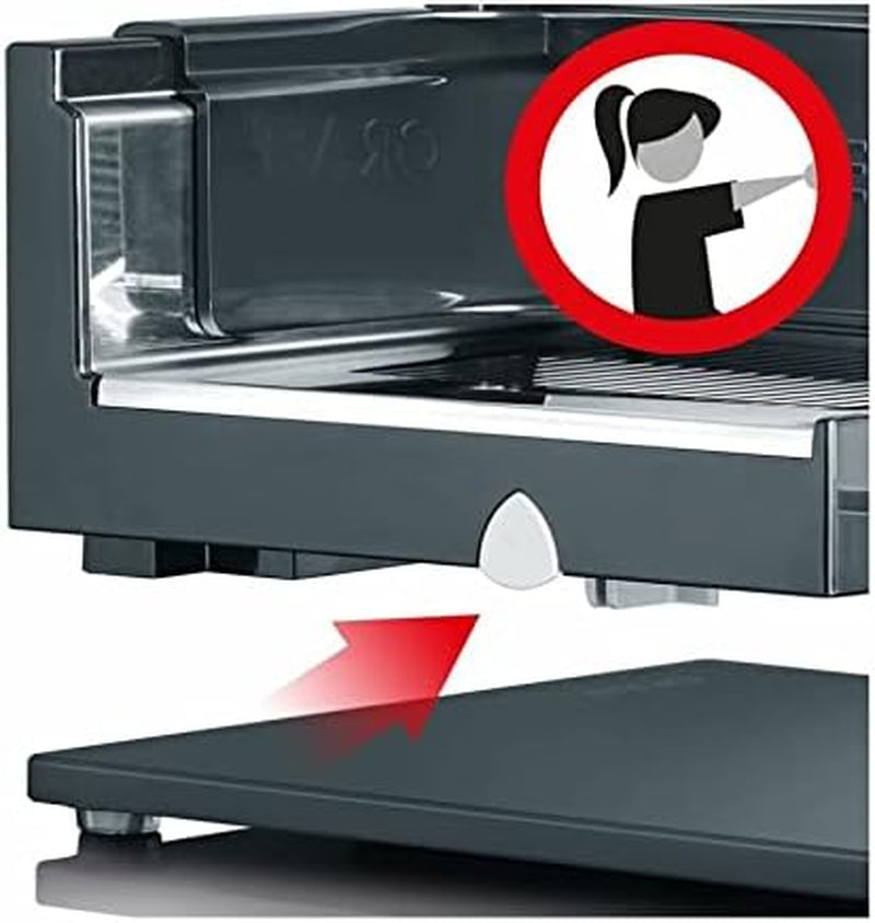 GRAEF SKS S32000, feliator electric argintiu cu carcasă complet metalică si placă de bază din sticlă Rasnite si Feliatoare Naty Shop