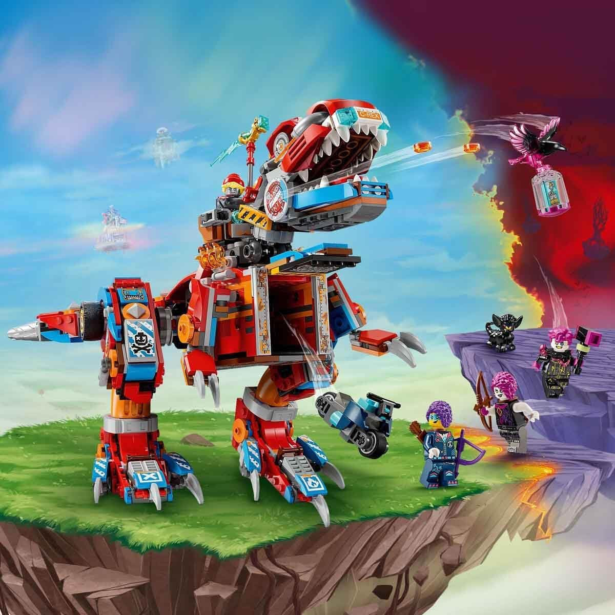LEGO Dreamzzz 2-in-1 Coopers Dino-Mech C-Rex Giocattolo Pterodattilo T.Rex Action Figure per ragazzi e ragazze Set di avventure giocattolo creativo Regalo per bambini 9 anni 71484 Set da costruzione Beuche den LEGO-Store