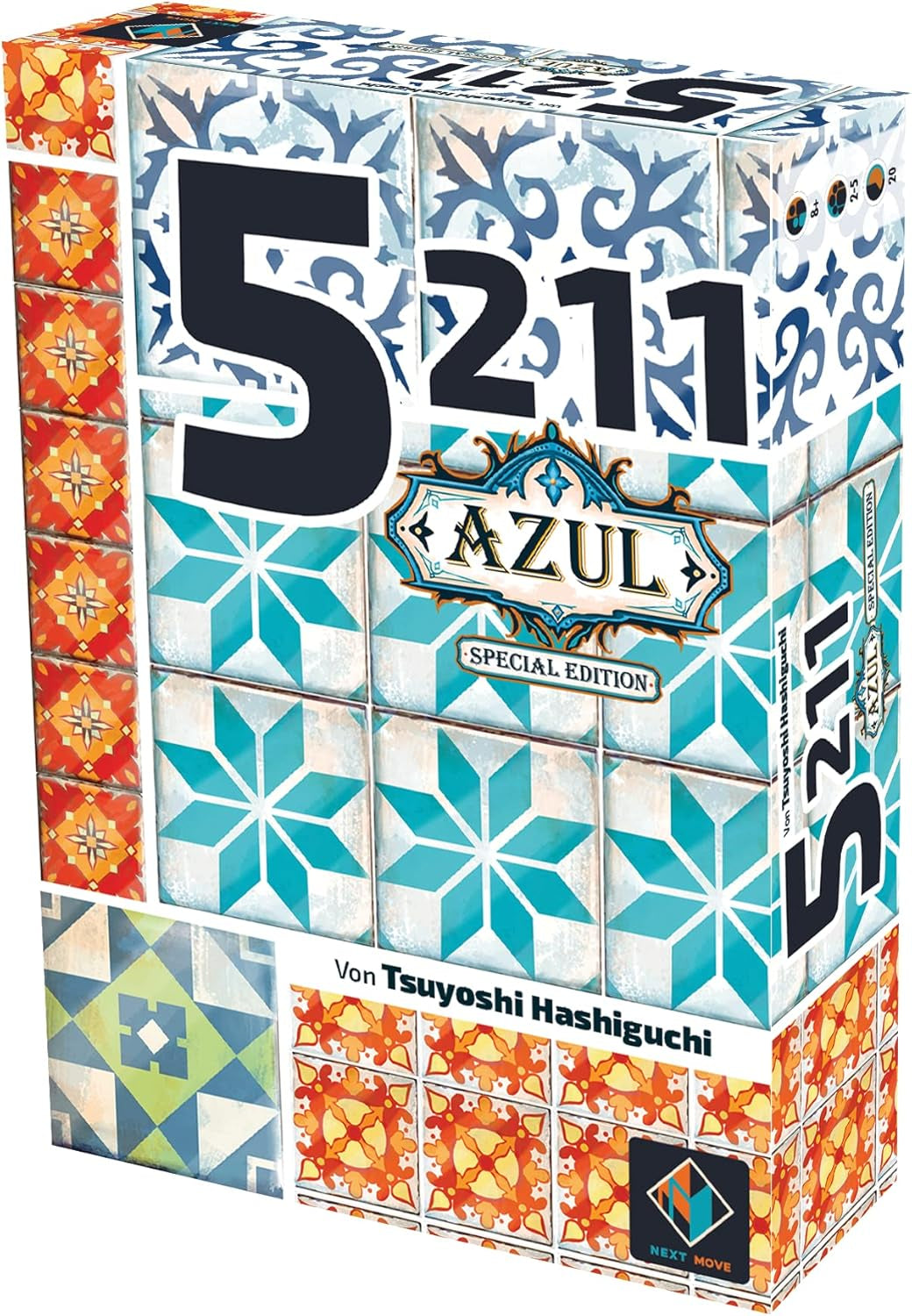 Next Move Games, UNbox Now, Azul, Joc de bază, Joc de familie, Jocul anului 2018, 2-4 jucători, Vârste 8+, 30-45 de minute, Germană