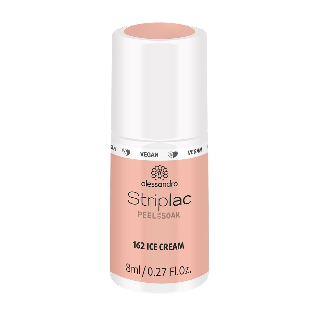Smalto UV alessandro Striplac Coral Sunshine – Delicato e a lunga tenuta – Facile rimozione grazie alla tecnologia di rimozione – Vegan e cruelty-free – 8 ml