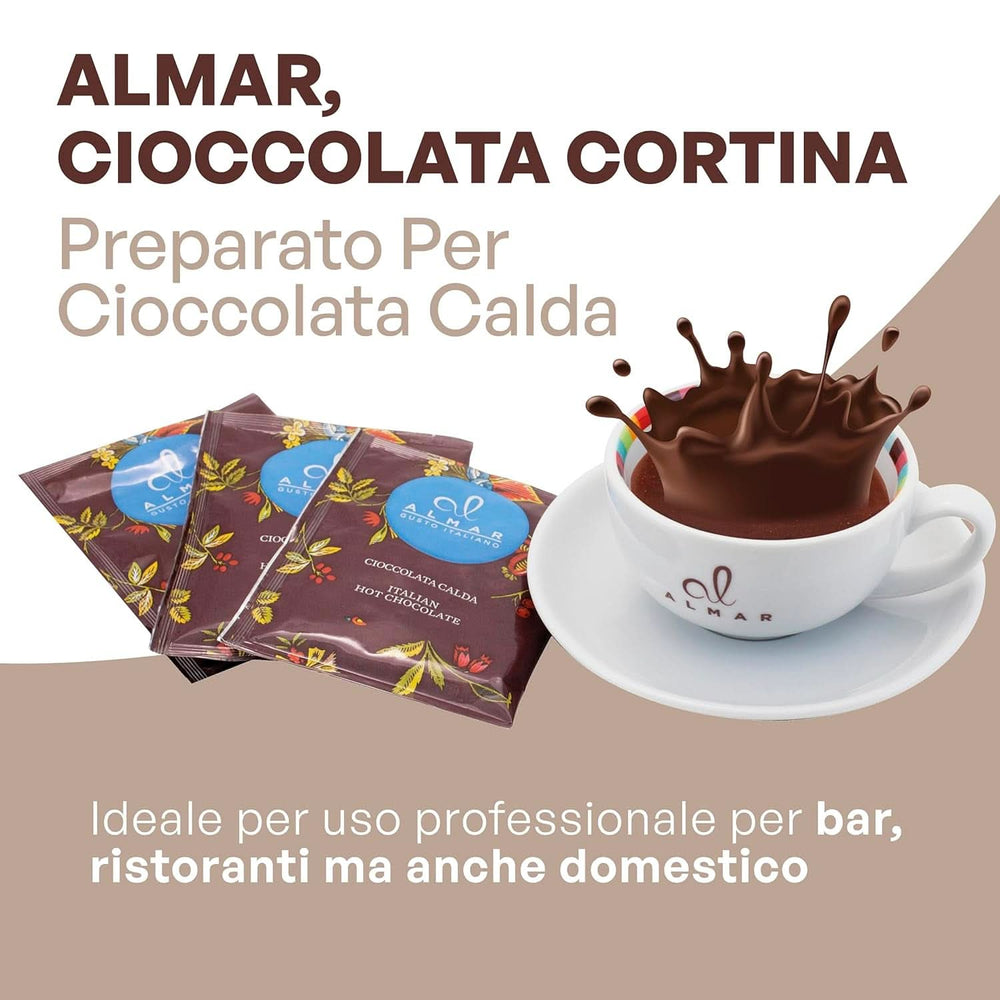 Cioccolata calda Cortina CROSTATA AL CIOCCOLATO AMARO, 15 buste X 30 grammi Cacao e Cioccolata Calda Naty Shop