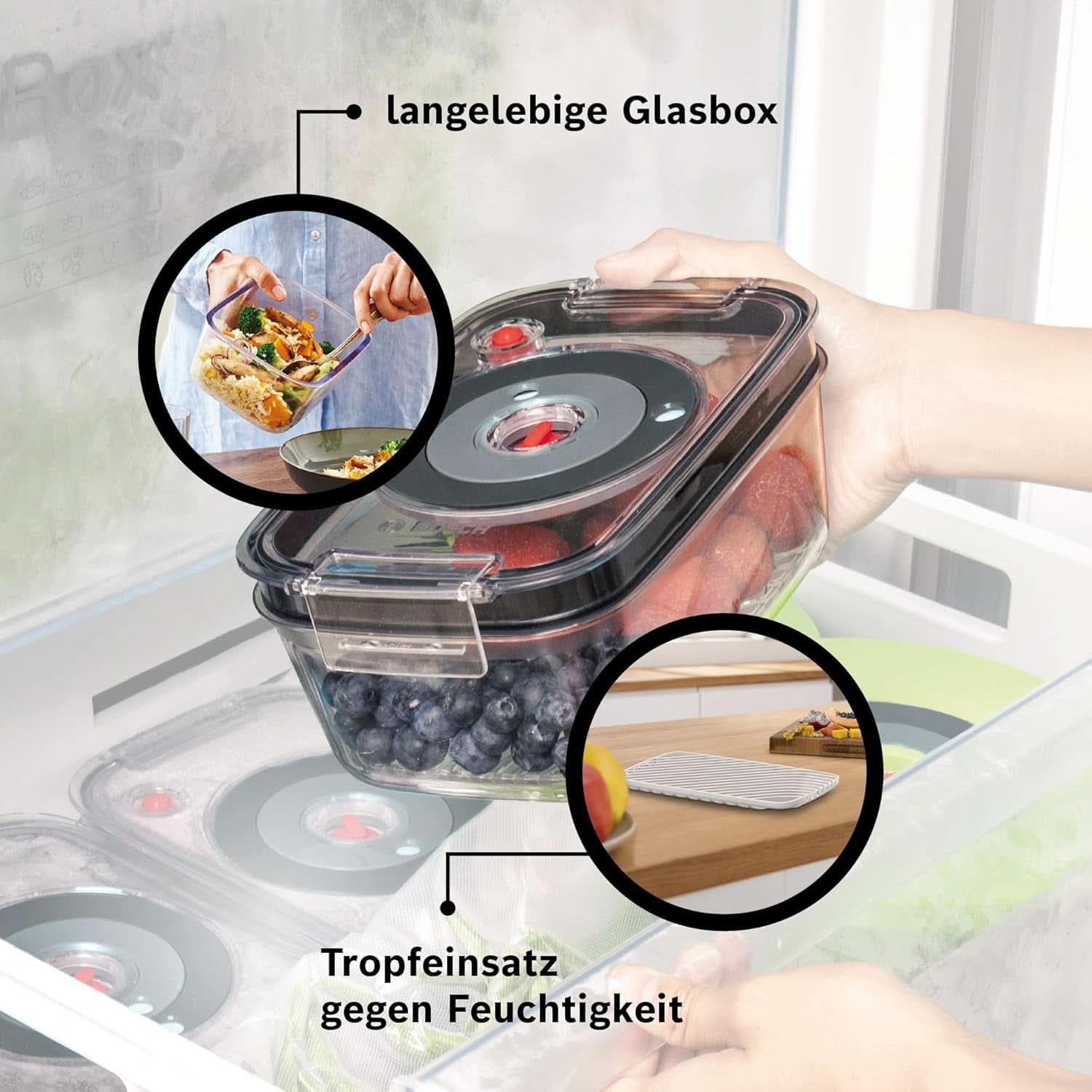 Bosch Ergomixx Style Stabmixer MS6CM61V2, Vakuum-Funktion, Vakuum-Pumpe, Vakuum-Beutel, 4-Klingen-Messer, 12 Stufen, Turbo-Funktion, 1000 W, Nero/Antracite Mamma e bambino Naty Shop