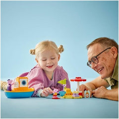 LEGO DUPLO La gita in barca di Peppa: set da gioco in barca giocattolo da costruire e ricostruire con 2 personaggi, giocattolo creativo, idea regalo per bambini di 2 anni, ragazzi e ragazze 10432 Set da costruzione Besuche den LEGO-Store