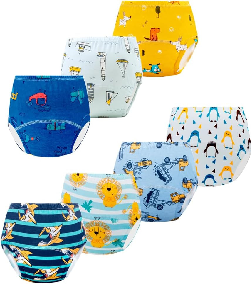Pantaloni da vasino, i nostri pantaloni da vasino per bambini (2-3 anni, 7 pezzi, colore: multicolore, taglia S)