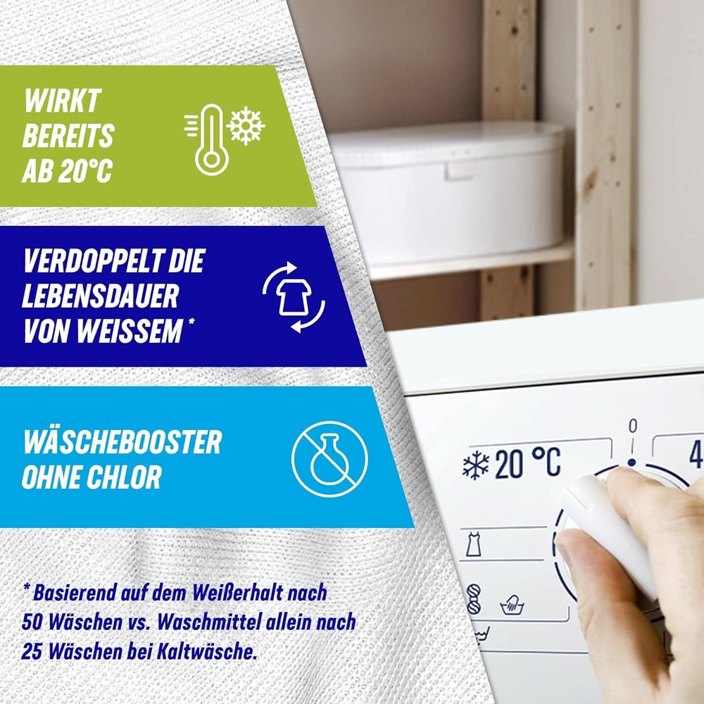 Vanish Oxi Action Powerwhite Powder - 1 X 1.125 Kg - polvere smacchiatore migliorativo per bucato senza cloro - per bucato bianco Detersivi Bucato Naty Shop