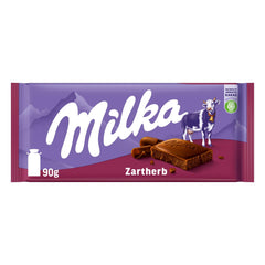 Milka Zartherb - cioccolato al latte fondente alpino con un delicato sentore di cacao in confezione multipla - 25 x 90 g