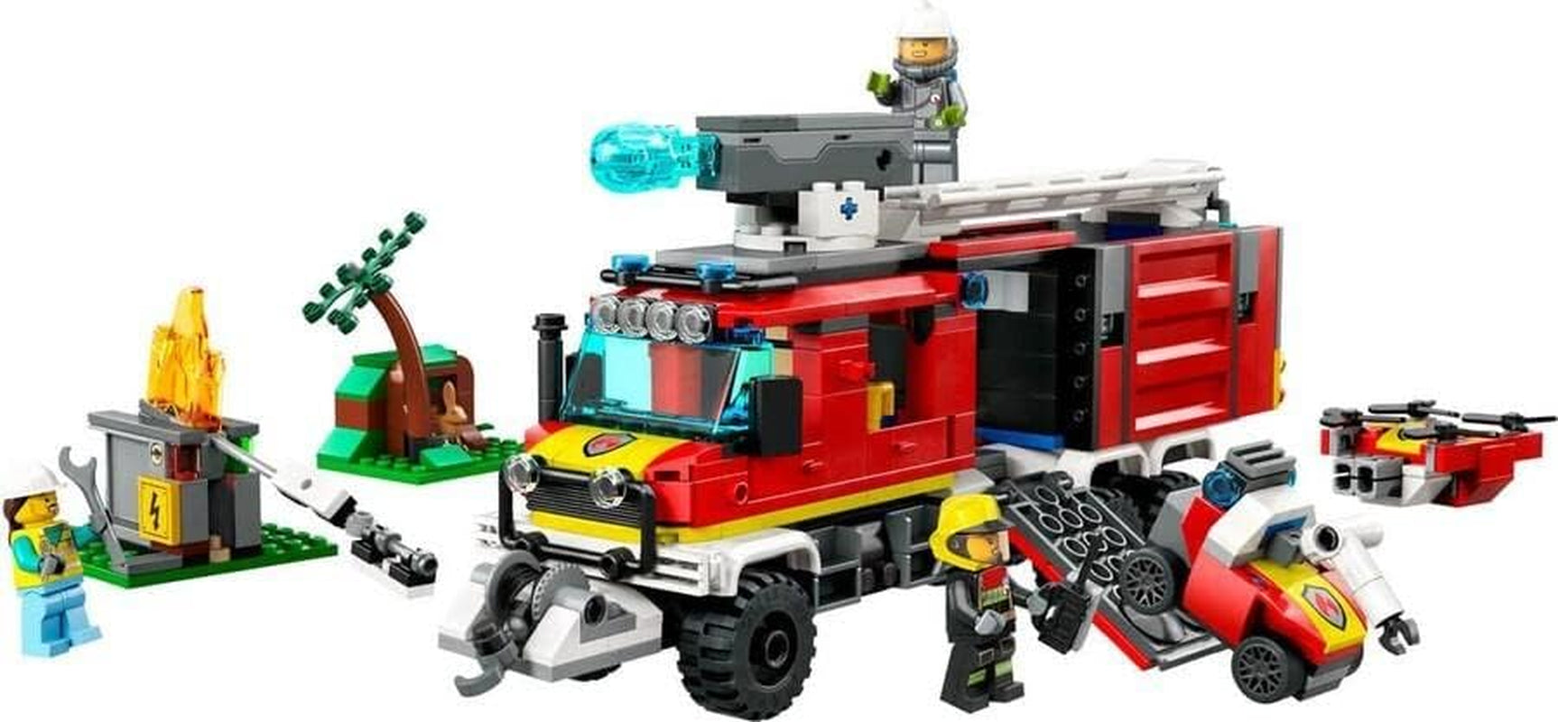 LEGO City 60374 Veicolo di comando dei vigili del fuoco Moderno camion dei pompieri giocattolo con droni antincendio Figure per bambini Set da costruzione Besuche den LEGO-Store