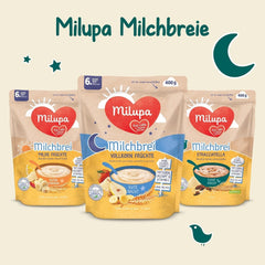 Milupa Milk Porridge Frutta Integrale - Porridge per bambini senza olio di palma, dai 6 mesi - 4 X 400 G (confezione da 2) Mamma e Bambino Naty Shop