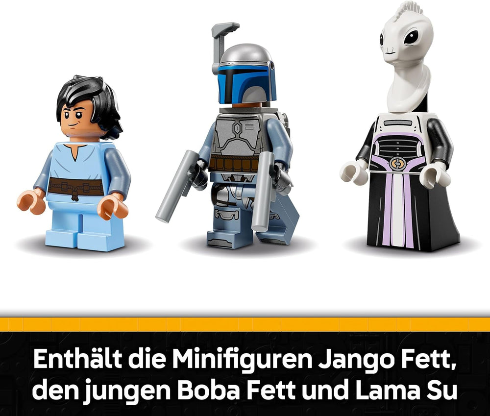LEGO Star Wars: Angriff der Klonkrieger Jango Fetts Sternenschiff - Spielzeug für Jungen und Mädchen ab 9 Jahren - Kopfgeldjäger Minifiguren - Kreative DIY Deko - Geschenkidee für Kinder - 75433