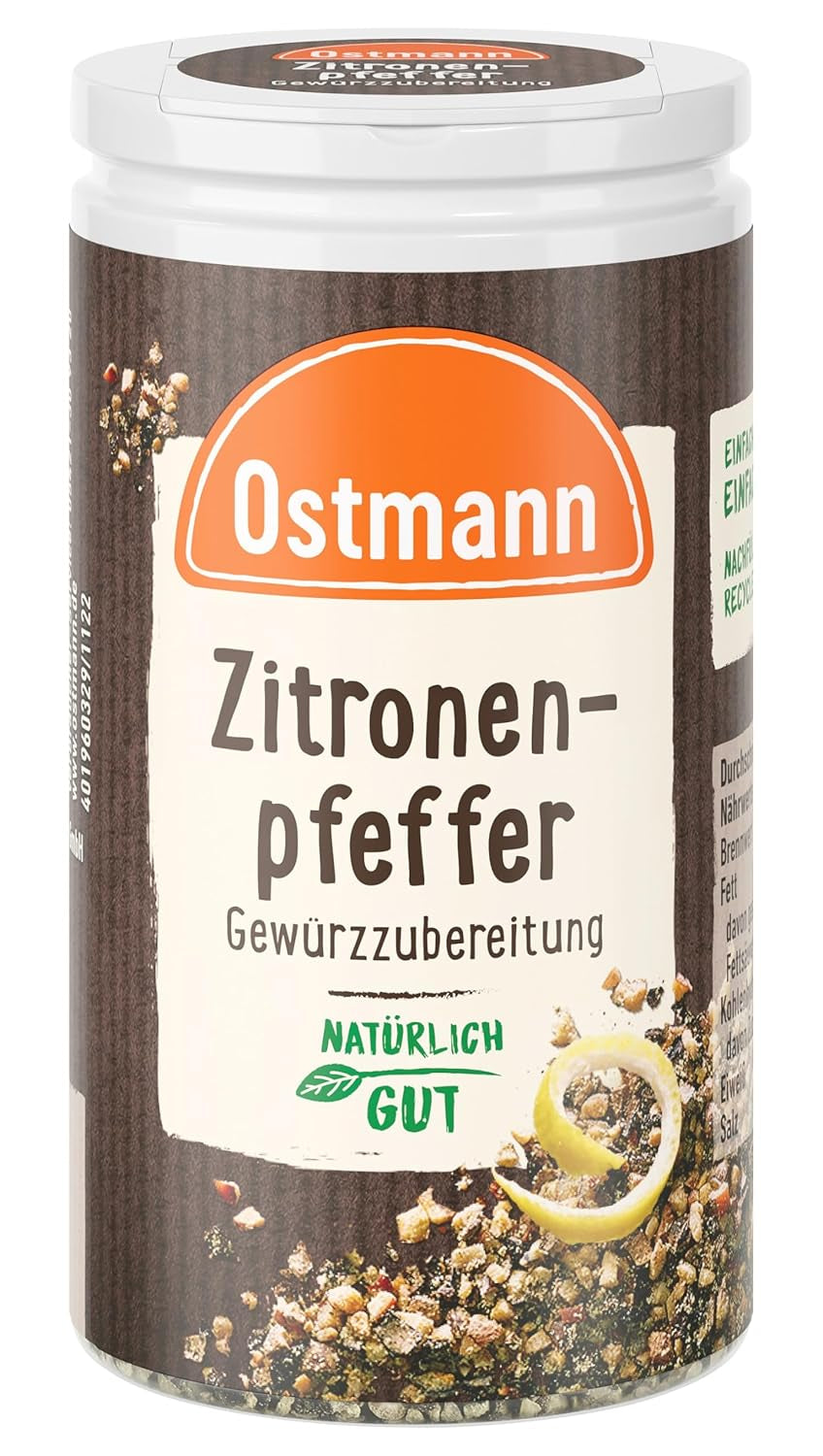 Ostmann Gewürze - Zitronenpfeffer Gewürzzubereitung | Per condimenti per insalate, salse e piatti di pesce 40 g in Der Streudose