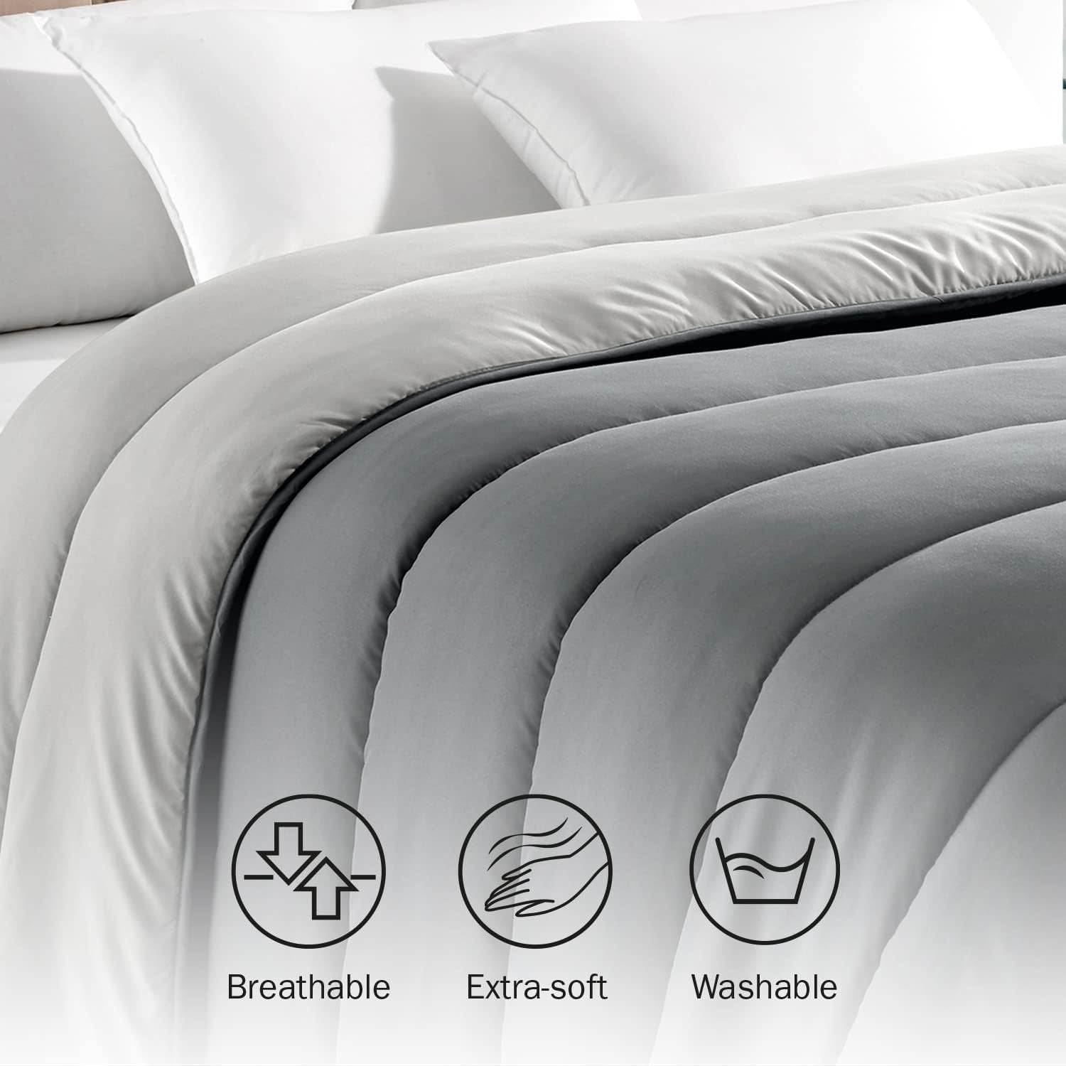 Pikolin Home - Trapunta reversibile 300 G - Imbottitura nordica bicolore - Per letto 150 - Accogliente, calda, traspirante, giallo senape, 240 X 220 Cm Trapunte e trapunte Naty Shop