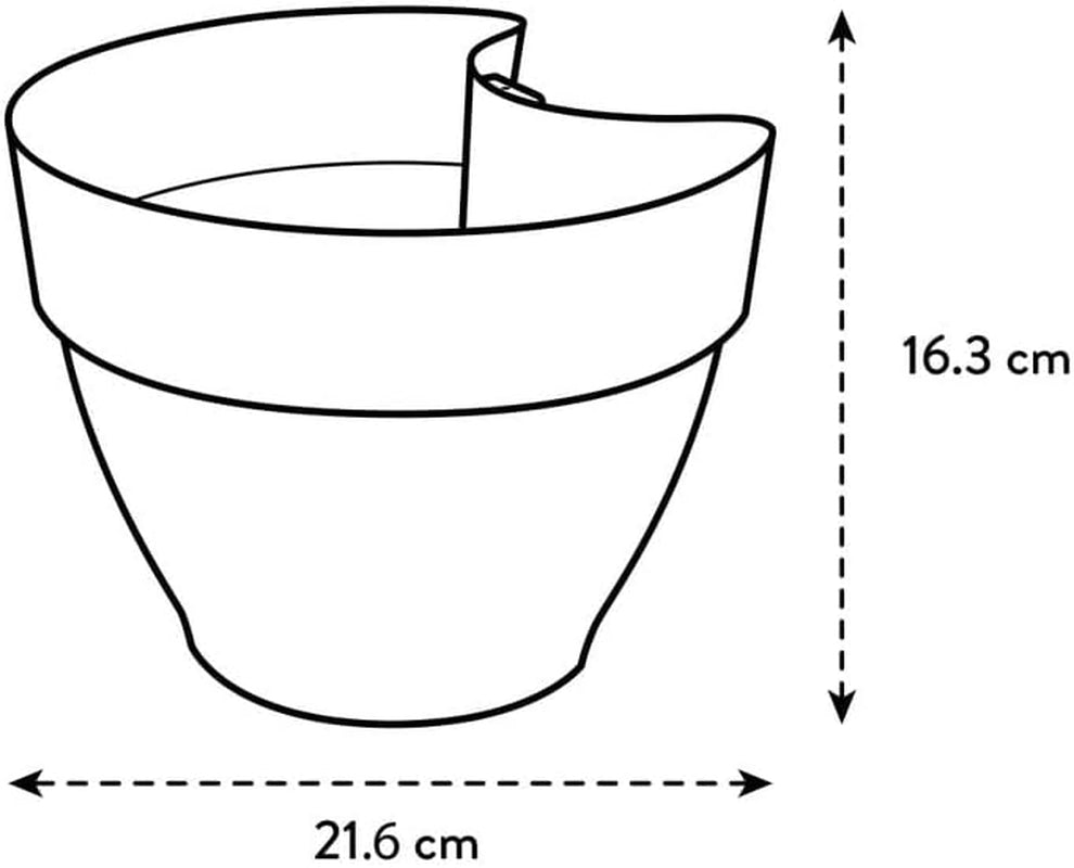 Ghiveci elho Vibia Campana pentru țevi de scurgere, 40 cm, pentru grădină verticală, 100% plastic reciclat, Ø 21,6 x H 16,3 cm, negru/antracit