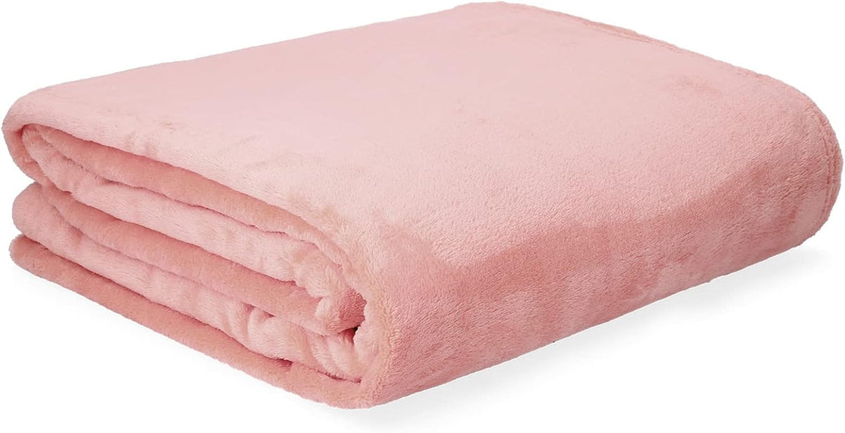 HOMLA Soffice e calda coperta in pile rosso - per divano e letto Comoda coperta Coperta per divano Coperta per soggiorno - di facile manutenzione 150 X 200 cm Letti e coperte rosa Besuche den HOMLA-Store Rosa Poliestere rosso 150X200 cm