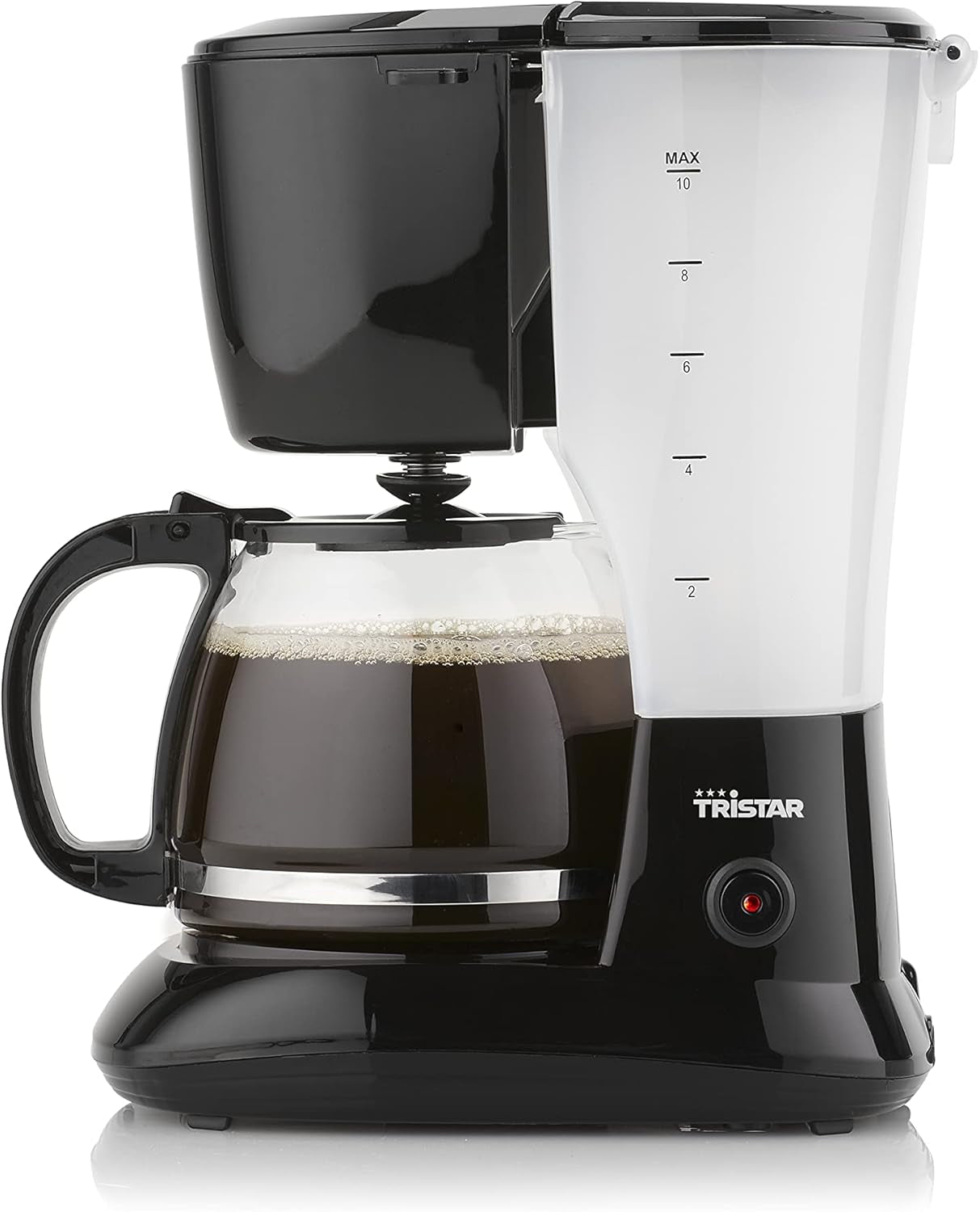 Cafetieră Tristar cu capacitate de 1,25 l – pentru 10-12 cești, potrivită și pentru camping, CM-1245, neagră