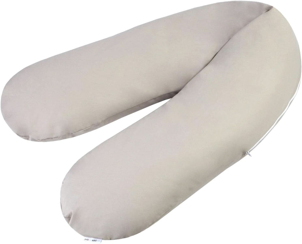 Julius Zöllner pernă de alăptare din jersey aprox. 190 cm | umplutură 42 litri microperle Eps | Fabricat în Germania | capac din jersey 100% bumbac Accesorii Hrana si Alaptare Bebe Naty Shop Uni Taupe