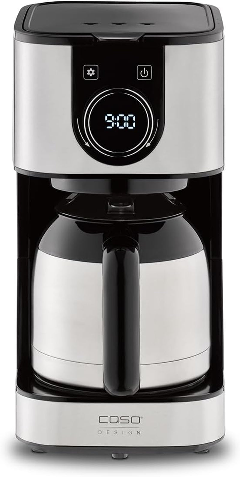 Cafetieră CASO Selection C 10 Thermo Design – Carcasă din oțel inoxidabil, carafă izotermă de 1,2 l (10 cești), comenzi tactile și cronometru, funcție Aroma PLUS, filtru permanent, filtru anti-picurare