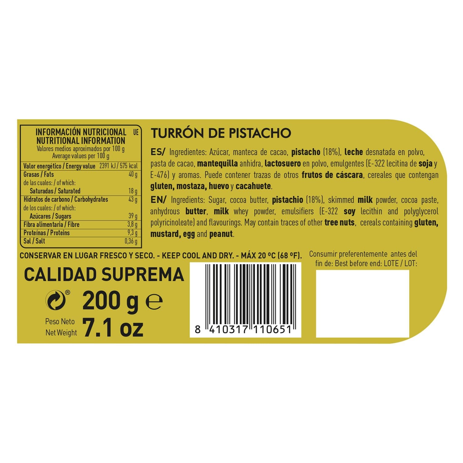 Torrone artigianale al cioccolato e pistacchio, 200g, consistenza cremosa, qualità superiore, ingredienti pregiati, gusto autentico, il torrone più costoso del mondo