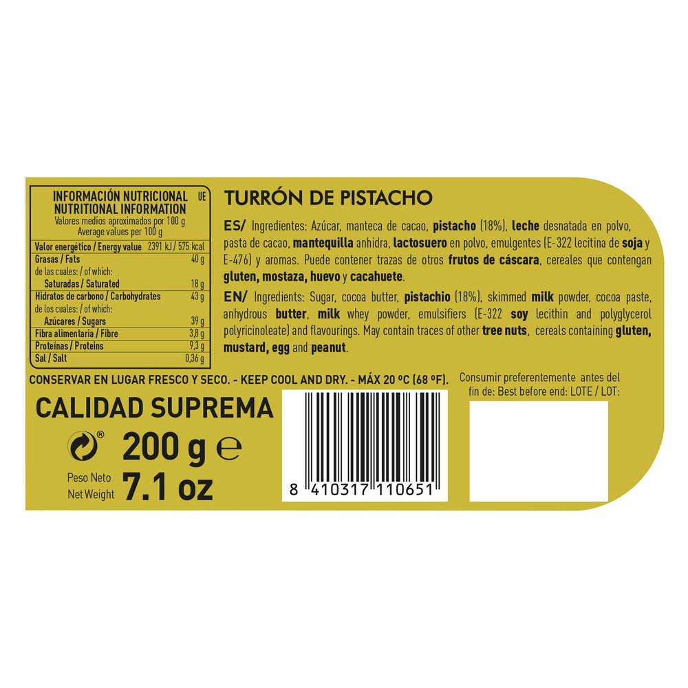 Torrone artigianale al cioccolato e pistacchio, 200g, consistenza cremosa, qualità superiore, ingredienti pregiati, gusto autentico, il torrone più costoso del mondo