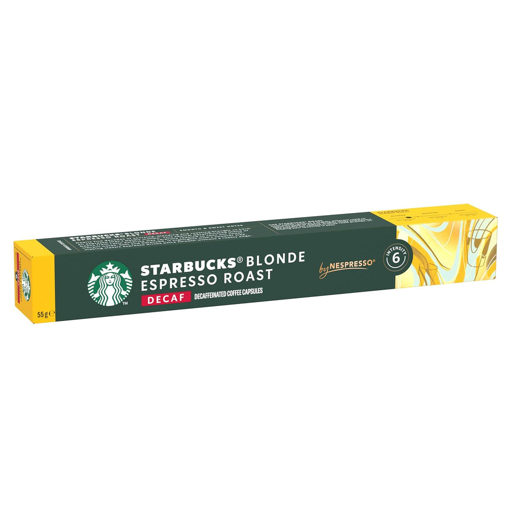 STARBUCKS Blonde Espresso Roast Entkoffeiniert by Nespresso, Helle Röstung, Kaffeekapseln 6 x 10 (60 Kapseln)