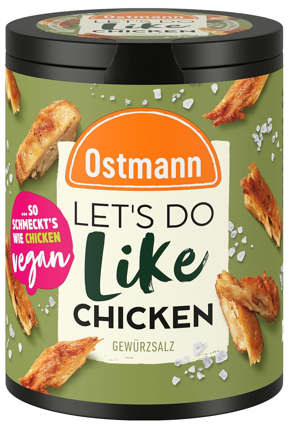 Ostmann Gewürze - Facciamo come il pollo | Hähnchen-Geschmack für ungewürzte Fleischersatzprodukte | Gewürzsalz für Tofu und Sojachunks | 90 g in barra riciclabile Metalldose