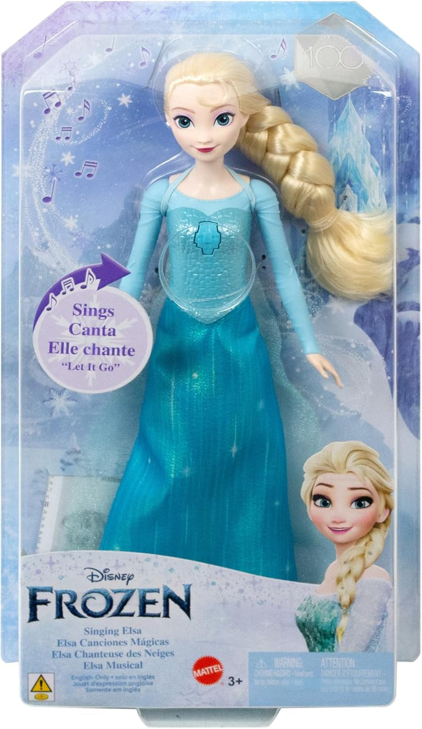 Disney The Ice Queen Elsa Doll, The Ice Queen Doll, păr blond pieptănat, mobilă, pantofi detașabili, cadouri Disney, jucării de la 3 ani, HLW47 Papusi Naty Shop