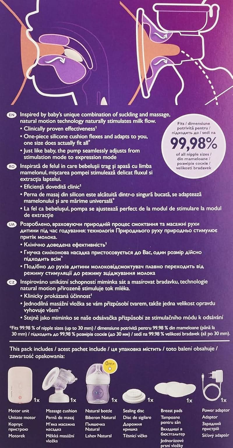 Tiralatte elettrico Philips Avent (modello SCF395/11) Accessori Alimentazione e Allattamento Bebe Naty Shop