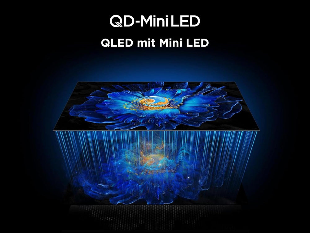 Televizor LED mini TCL 50C61KS QLED, 50 de inci, rezoluție 4K HDR Premium, Dolby Vision și Atmos, sunet Onkyo 2.0, Smart TV cu Google TV, Game Master, HDMI 2.1, AirPlay 2, Google Assistant și Alexa