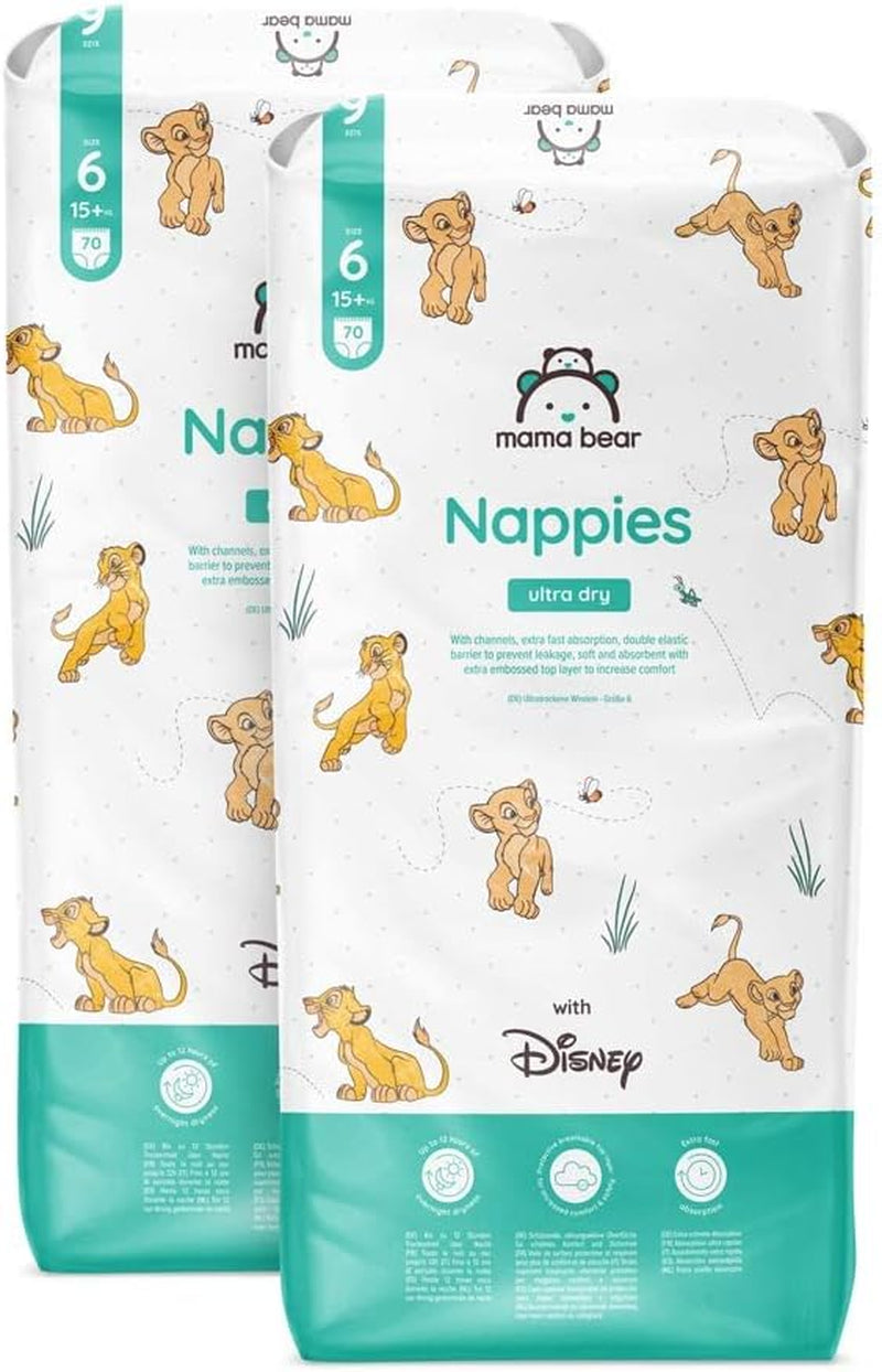 Marcă Amazon: Scutece Mama Bear Disney Ultra Dry, mărimea 3 (4-9 kg) - Cutie lunară, alb, 172 bucăți (2 pachete a câte 86)