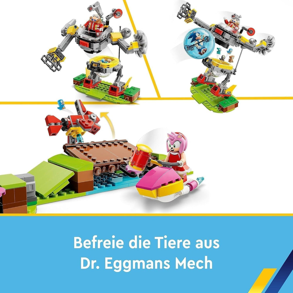 LEGO 76994 Sonic the Hedgehog La sfida del loop di Sonic a Green Hill, giocattolo costruibile per bambini, ragazzi e ragazze con 9 personaggi, tra cui Dr Eggman e Amy, set da costruzione Besuche den LEGO-Store