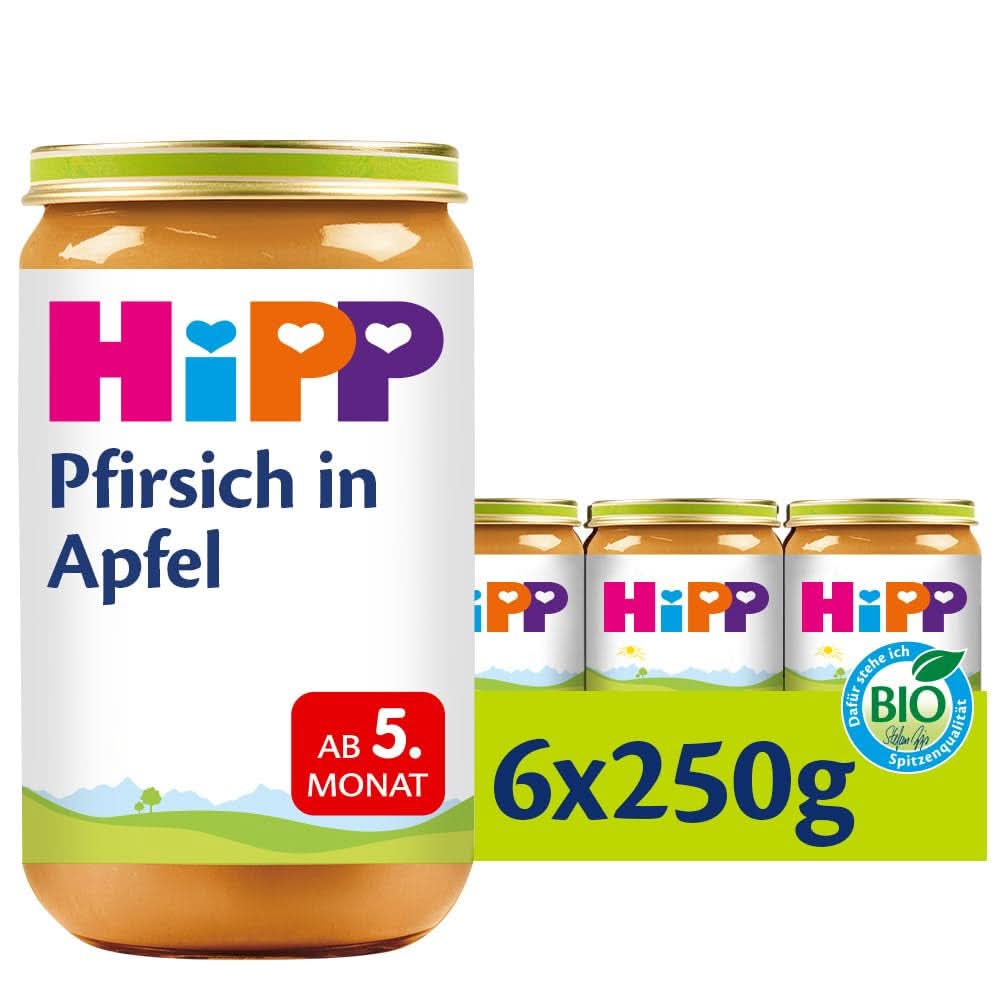 Hipp Per Piccoli Buongustai, Nettarine in mele e mango, senza zuccheri aggiunti, 6 X 190 grammi Mamma e Bambino Naty Shop 6 x 250 grammi Mix di frutta