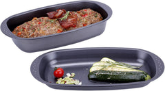 Chg 9942-04 Bratenform Mit Deckel, Antihaftbeschichte, Antracite-Metallico, 37 X 20 X 7 Cm Stampi e teglie da forno Naty Shop