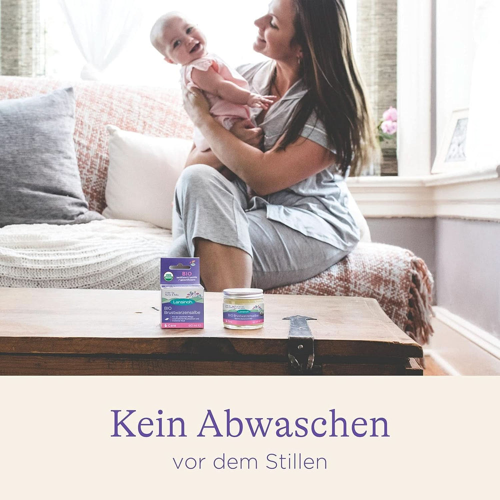 Lansinoh BIO Brustwarzensalbe, 60 Ml - Natürliche Pflege Empfindlicher Brustwarzen Und Trockener Haut - Klimaneutral Accessori Alimentazione e Allattamento Baby Naty Shop