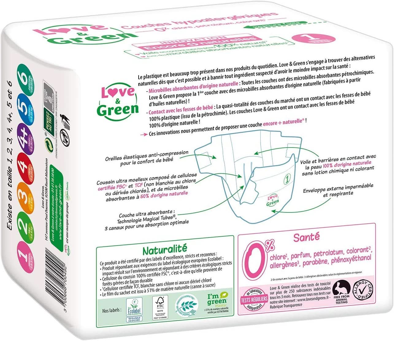 Love & Green, Scutece pentru copii, hipoalergenice Mama si Copilul Naty Shop