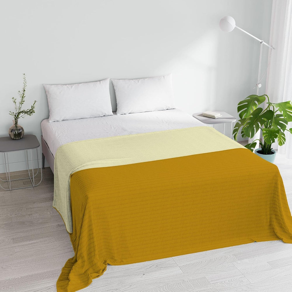 Piumino Estivo in Microfibra Arancione/Ruggine per Letto Matrimoniale 250X250 Cm Naty Shop Piumini e Trapunte Matrimoniale Senape/Crema 250X250Cm
