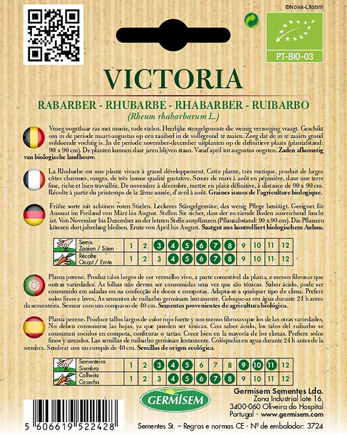 Rhabarber VICTORIA, ECBIO5028