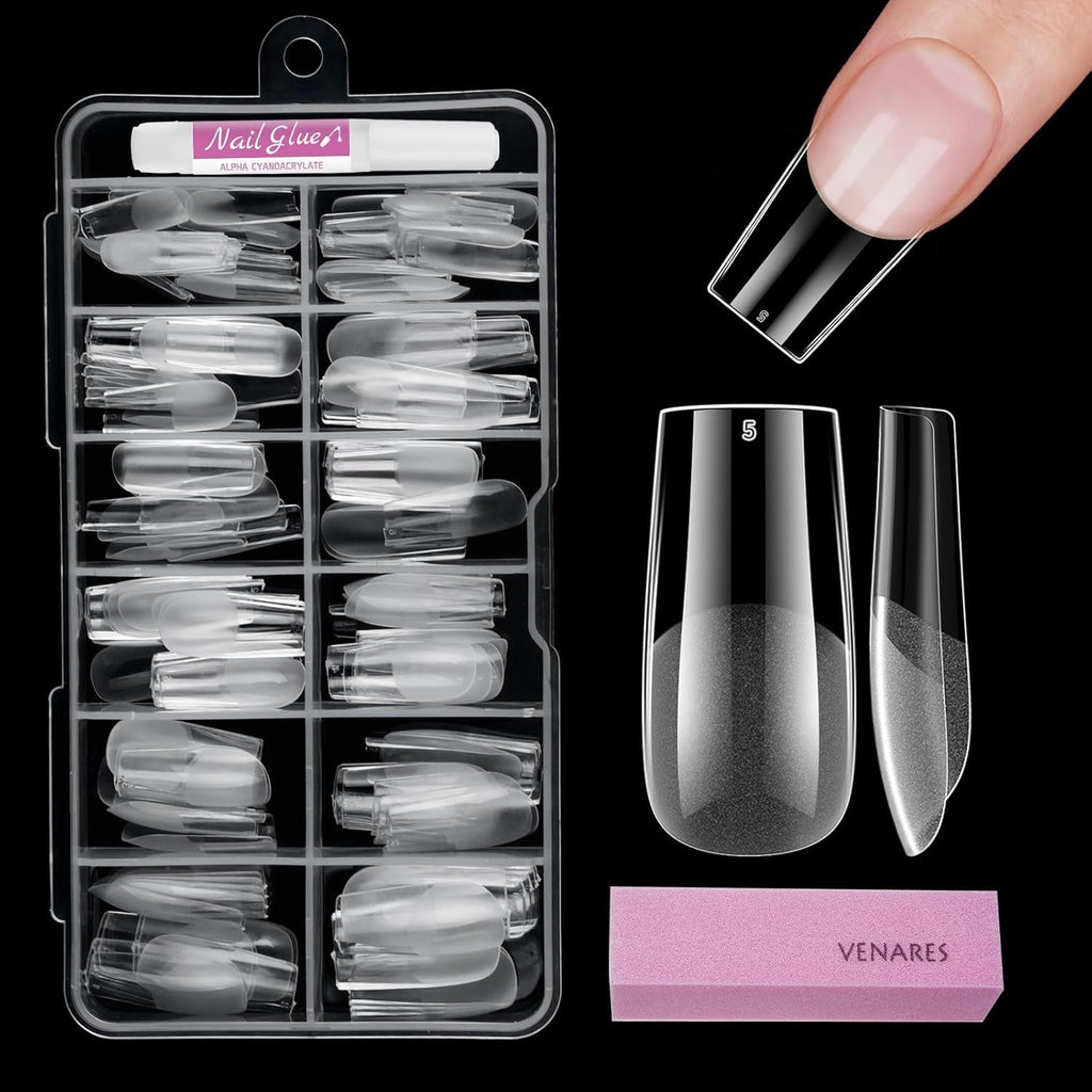 Unghii scurte cu acoperire completă, 120 bucăți, vârfuri de unghii scurte cu formă de migdale, gel moale, vârfuri de unghii scurte cu formă de migdale, 12 dimensiuni, vârfuri de unghii scurte preformate semi-mate pentru unghii cu gel