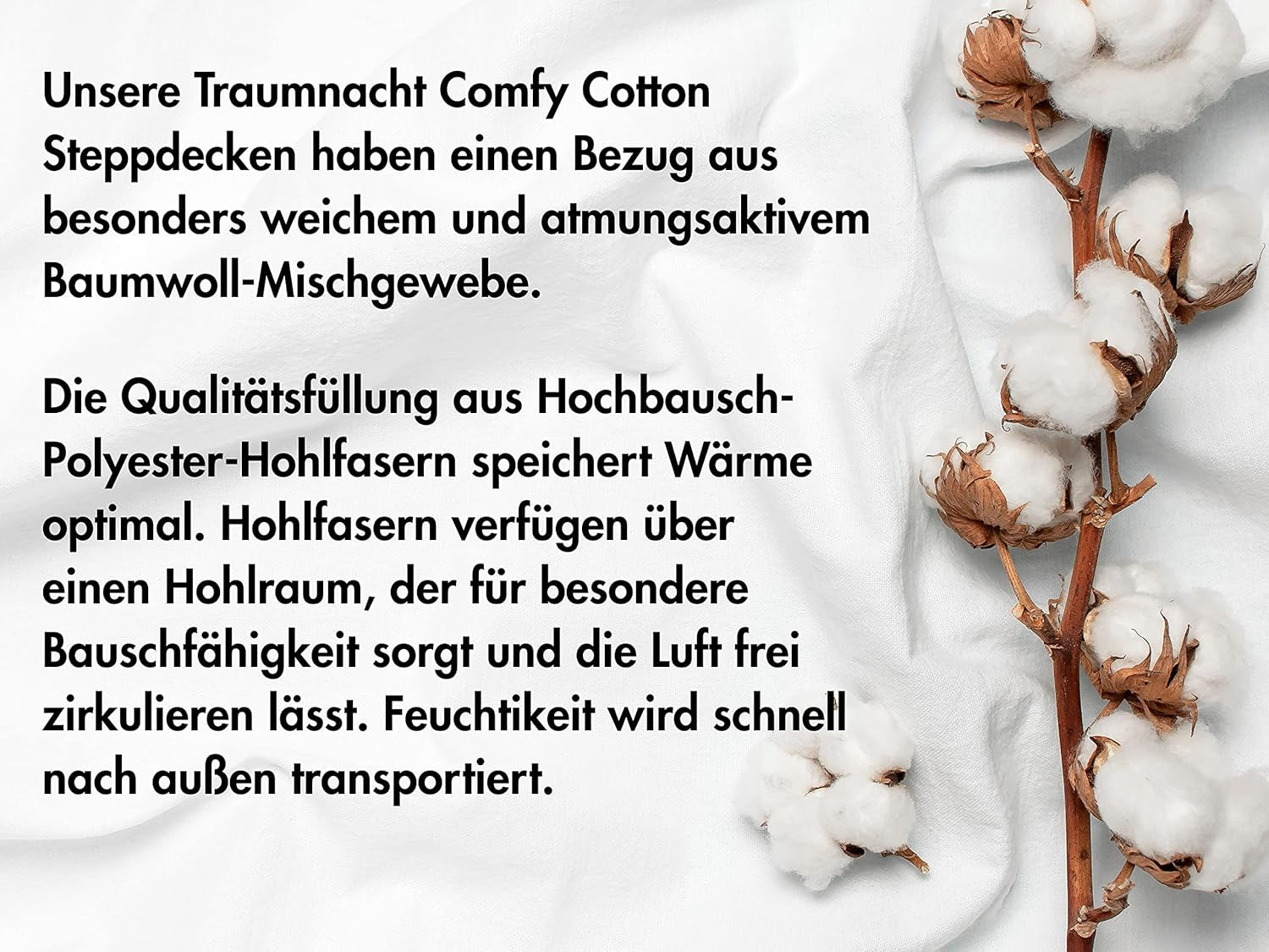 Traumnacht Comoda trapunta in cotone mono per tutte le stagioni, trapunta ideale per le mezze stagioni con fodera in misto cotone, 135 x 200 cm, lavabile, certificata Oeko-Tex, realizzata secondo gli standard di qualità tedeschi. Trapunte e trapunte Naty Shop