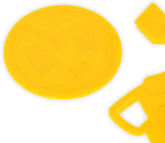 Set de forme pentru biscuiți BVB, 3 piese, Produs oficial Borussia Dortmund, Se poate spăla în mașina de spălat vase, Galben