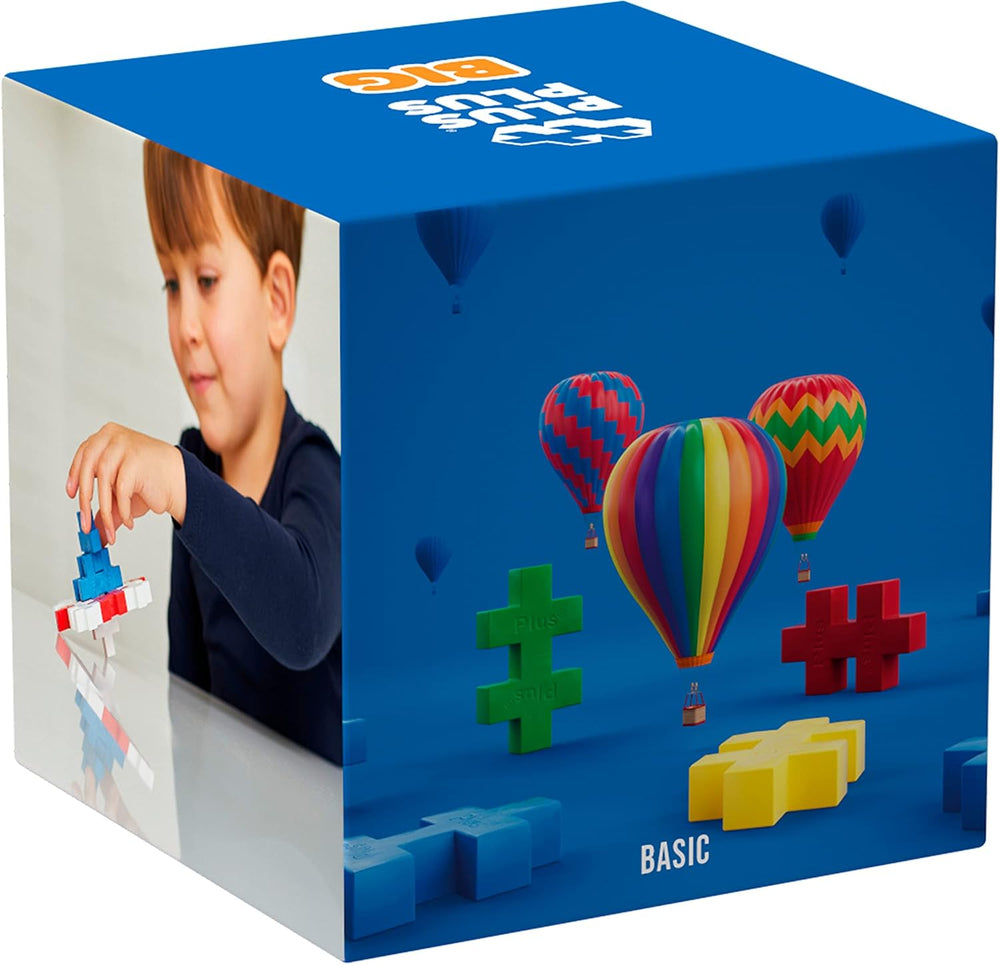 Plus-Plus 9603210 Geniales Konstruktionsspielzeug, Open Play Big Basic Mix, Bausteine-Set, 100 Teile, Mehrfarbig, Mehrfarbig