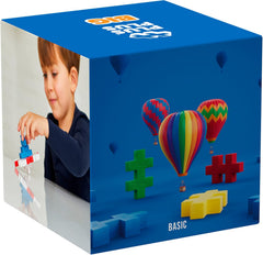 Plus-Plus 9603210 Geniales Konstruktionsspielzeug, Open Play Big Basic Mix, Bausteine-Set, 100 Teile, Mehrfarbig, Mehrfarbig