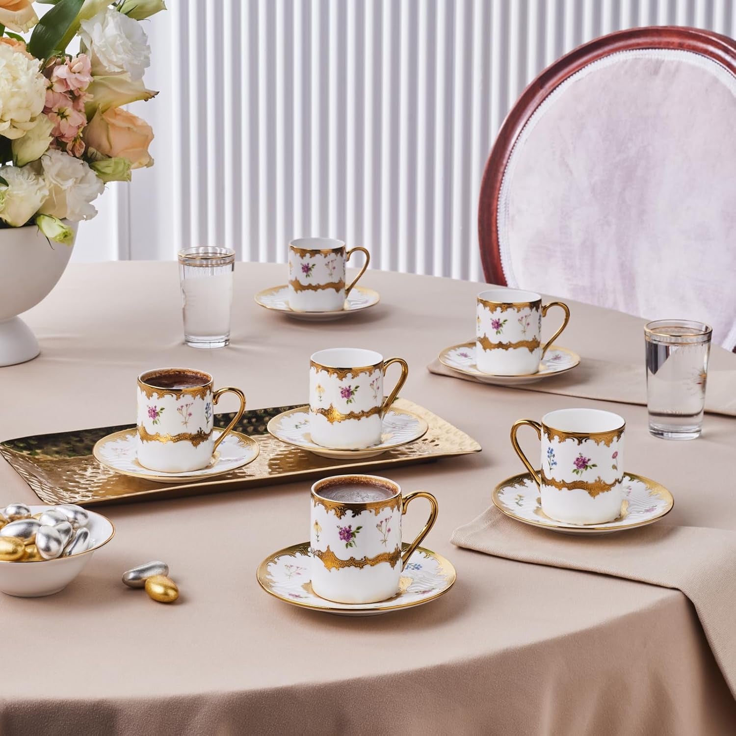 Cafea Karaca Bidter pentru 6 persoane, multicoloră