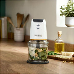 Kenwood Easychop CHP61.000WH, Zerkleinerer Mit Vier Klingen, Schüssel 0.5 L, Druckantrieb, 2 Geschwindigkeiten, Rutschfester Ring, Spülmaschinenfest, Eisbrecher, 500 W, Weiß Kitchen Naty Shop