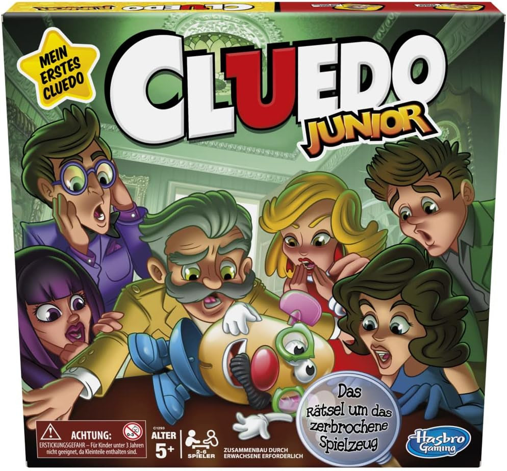Hasbro Gaming Cluedo Gioco da Tavolo per Bambini dagli 8 Anni in su, Gioco Cluedo Riprogettato per 2-6 Giocatori, Gioco Detective e Puzzle, Gioco Misterioso Perfetto per
